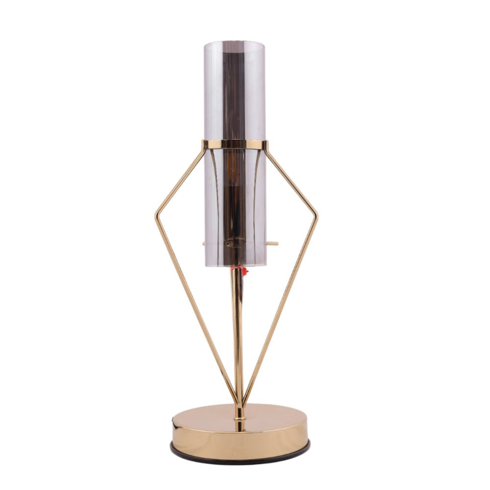 أباجورة أوليفيا، 1 لمبة، معدن، 17×45 سم سوليتير ذهبي من قنديل مصر - Olivia Table Lamp, 1 Light, Metal, 17×45cm Solitaire Gold|Kandil Egypt